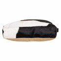 Cushion Alexandra House Living White Black Leather 10 x 48 x 48 cm