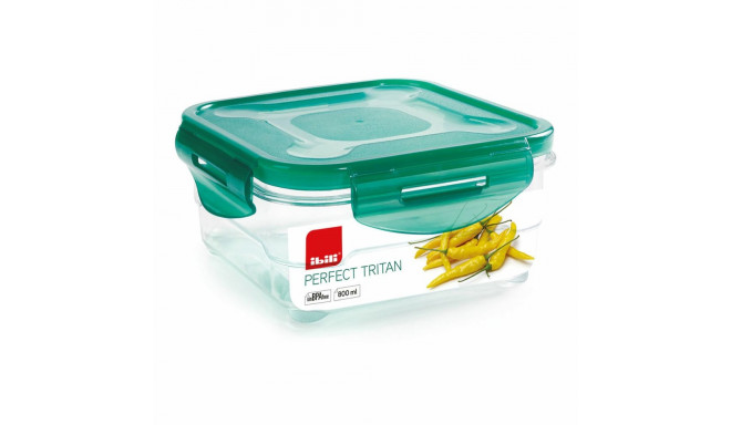 Hermetic Lunch Box Ibili 790408 Crystal 800 ml 15,5 x 15,5 x 7 cm Green