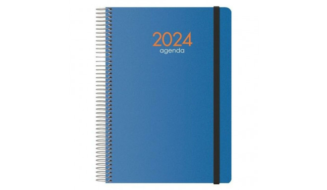 Diary SYNCRO  DOHE 2024 Blue Quarto 15 x 21 cm Annual