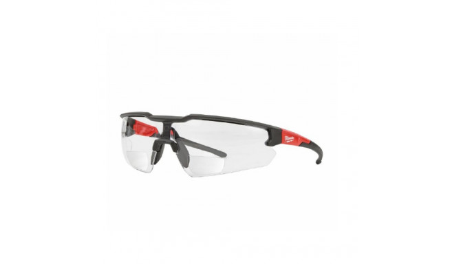 MILWAUKEE SAFETY GLASSES WITH +2 MAGNIFYING LENSES