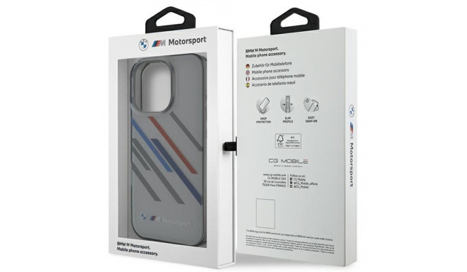 BMW BMHCP16X23HTRAG iPhone 16 Pro Max 6.9" hall kõvakorpus Motorsport IML Random Stripes