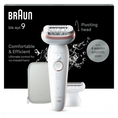 Braun SES9-030 Silk epil 9 Operating time (max) 50 min Number of power levels 2 Wet & Dry White/Rose