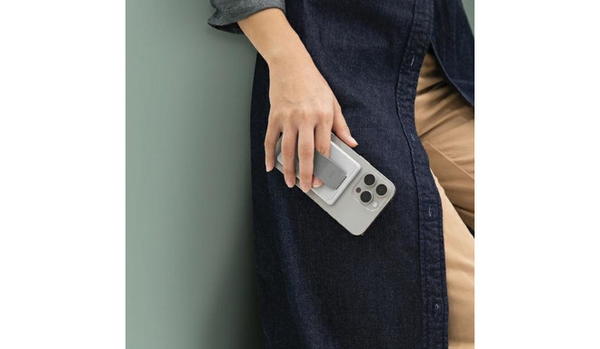 UNIQ Heldro ID magnetiline rahakott alusega ja rihmaga roosa/õrnroosa