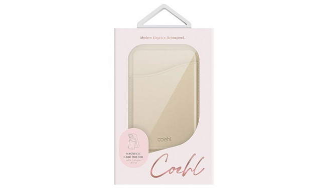 UNIQ Coehl Esme magnetic wallet with mirror and stand cream/cream