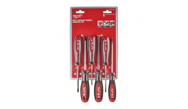 MILWAUKEE SCREWDRIVERS SET 6pcs (SL&PH)