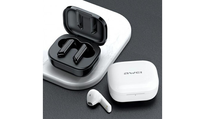 AWEI Bluetooth 5.1 T36 TWS kõrvaklapid + dokkimisjaam valge