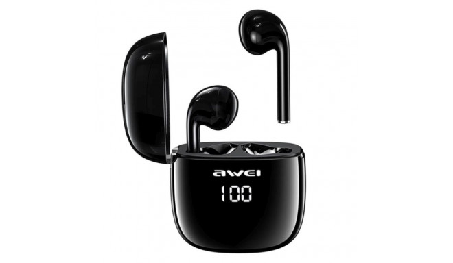 AWEI Bluetooth 5.0 T28P TWS kõrvaklapid koos dokkimisjaamaga must