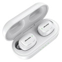 AWEI Bluetooth 5.1 T13 Pro TWS headphones + docking station white/white