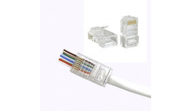 PNI RJ45 pistik UTP Cat6 kaablikomplektile 10 tükki