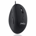 Perixx PERIMICE-519 Wired Mouse Optical Vertical Vertical Clickless Black Silent