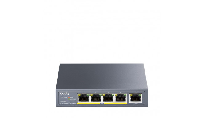 Cudy võrgulüliti GS1005P haldamata Gigabit Ethernet (10/100/1000) Power over Ethernet (PoE), hall