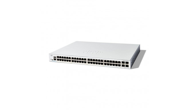 Cisco Catalyst 1300-48T-4G hallatav lüliti, 48-porti GE, 4x1GE SFP, piiratud eluaegne kaitse (C1300-