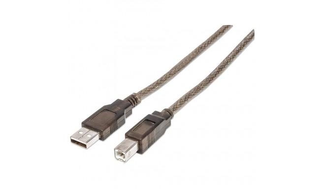 Manhattan USB-A–USB-B kaabel, 11m, isane–isane, aktiivne, 480 Mbps (USB 2.0), sisseehitatud kordaja,