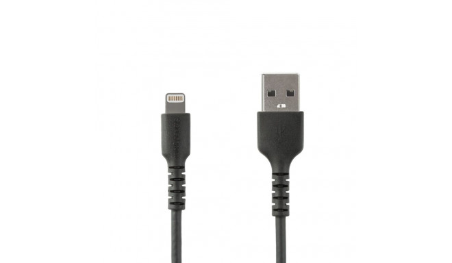 StarTech.com 6 foot (2m) Durable Black USB-A to Lightning Cable - Heavy Duty Rugged Aramid Fiber USB