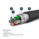 StarTech.com 6 foot (2m) Durable Black USB-A to Lightning Cable - Heavy Duty Rugged Aramid Fiber USB