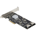 StarTech.com 8 Port SATA PCIe Card - PCI Express 6Gbps SATA Expansion Adapter Card with 4 Host Contr