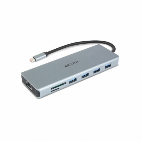 DICOTA D32065 liidesehub USB 3.2 Gen 1 (3.1 Gen 1) Type-C hõbedane