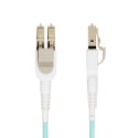 StarTech.com 5m (16.4ft) LC to LC (UPC) OM4 Switchable Fiber Optic Cable 50/125µm, 100G, Toolless Po