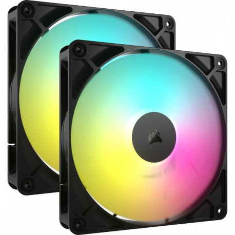 Corsair RS140 ARGB arvutikorpuse ventilaator 14 cm must 2 tk