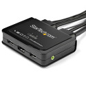 StarTech.com 2 Port HDMI KVM Switch - 4K 60Hz - Compact Dual Port UHD/Ultra HD USB Desktop KVM Switc