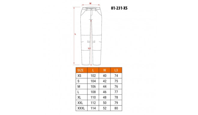 NEO tools 81-231-XS kaitsepüksid