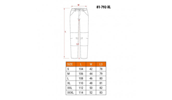NEO tools 81-792-XL kaitsepüksid Kollane