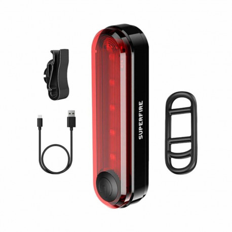 Supcase Rear bike light Superfire BTL01, USB, 230mAh