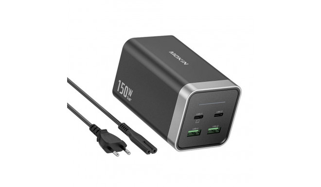 Charger MOKiN PD150W 2xUSB-C 2xUSB-A (black)