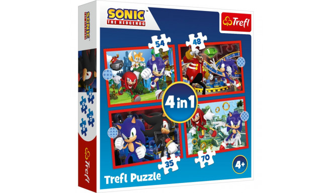 TREFL SONIC Puslede komplekt 4 in 1 Sonic