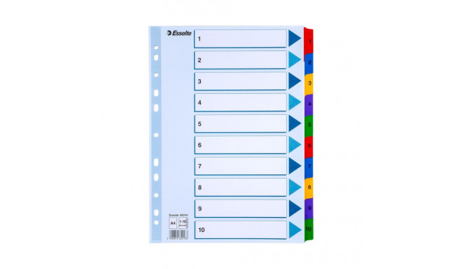 Indices Esselte Mylar A4 1-10 Multicolo.