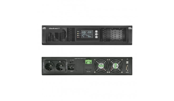 QOLTEC 52286 katkestusteta toiteallikas UPS RACK jaoks / 2kVA / 2000W / võimsustegur 1.0 / LCD / EPO