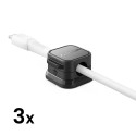 Joyroom JR-ZS368 magnetic cable organizer - black (3 pcs.)