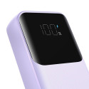 Joyroom JR-PBC07 20000mAh 30W mini power bank with USB-C and Lightning cables - purple