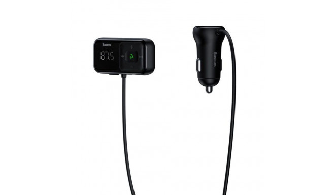 Wireless Bluetooth FM transmitter with charger Baseus S-16 (Overseas edition) - black