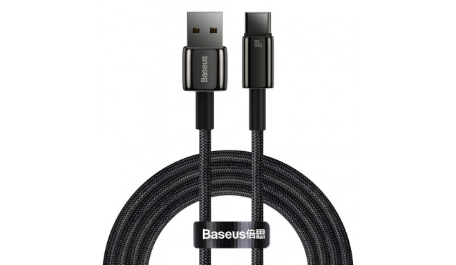 Baseus Tungsten Gold cable USB-A - USB-C 480Mb/s 100W 2m black (CAWJ000101)