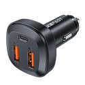 Acefast car charger 66W 2x USB / USB Type C, PPS, Power Delivery, Quick Charge 4.0, AFC, FCP, SCP bl