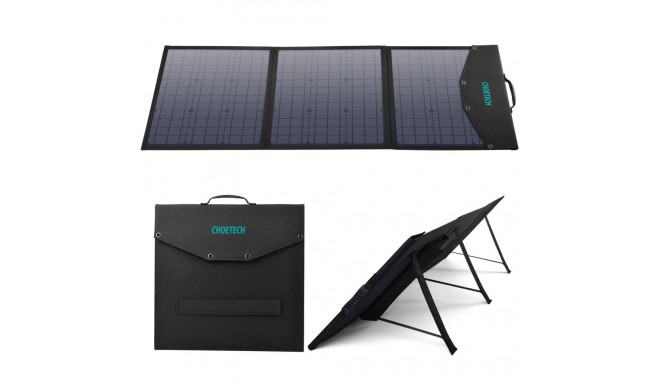 Choetech SC008 solar foldable charger 120W DC / USB-C / 2x USB-A - black