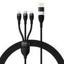 Baseus Flash Series II USB Type C / USB Type A cable - USB Type C / Lightning / micro USB 100 W 1.2 