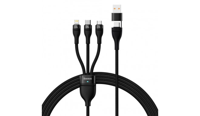 Baseus Flash Series II USB Type C / USB Type A cable - USB Type C / Lightning / micro USB 100 W 1.2 