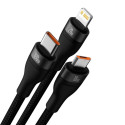 Baseus Flash Series II USB Type C / USB Type A cable - USB Type C / Lightning / micro USB 100 W 1.2 