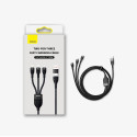 Baseus Flash Series II USB Type C / USB Type A cable - USB Type C / Lightning / micro USB 100 W 1.2 
