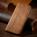 Magnet Fancy Case Case for Samsung Galaxy S22 + (S22 Plus) Pouch Wallet Card Holder Brown