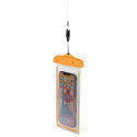 PVC waterproof phone case with lanyard - orange