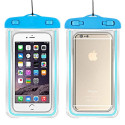 PVC waterproof phone case with lanyard - orange