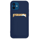 Card Case Silicone Case Wallet with Card Pocket Documents for Samsung Galaxy S22+ (S22 Plus) Navy Bl