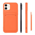 Card Case Silicone Case Wallet with Card Pocket Documents for Samsung Galaxy S22+ (S22 Plus) Navy Bl