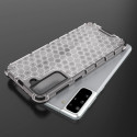 Honeycomb case armored cover with a gel frame for Samsung Galaxy S22 blue