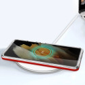 Clear 3in1 Case for Samsung Galaxy S21 Ultra 5G Frame Gel Cover Red