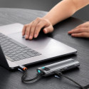 Baseus Metal Gleam Series multifunctional USB HUB 7in1 Type C HDMI TF PD card reader gray (WKWG02011
