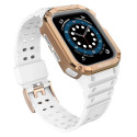 Protect Strap Band Band with Case for Apple Watch 7 / SE (41/40 / 38mm) Case Armored Watch Cover Whi